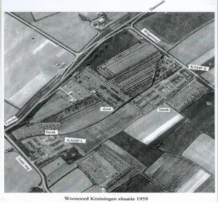 Luchtfoto van Kruiningen I (linksonder) en Kruiningen II (rechtsboven), foto Max Surusiay.