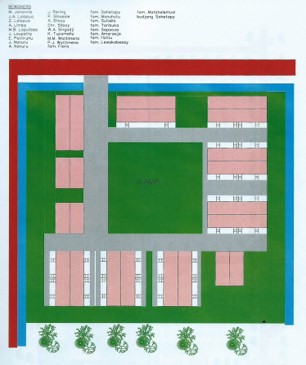Kaart van Kruiningen I, getekend door Max Surusiay.