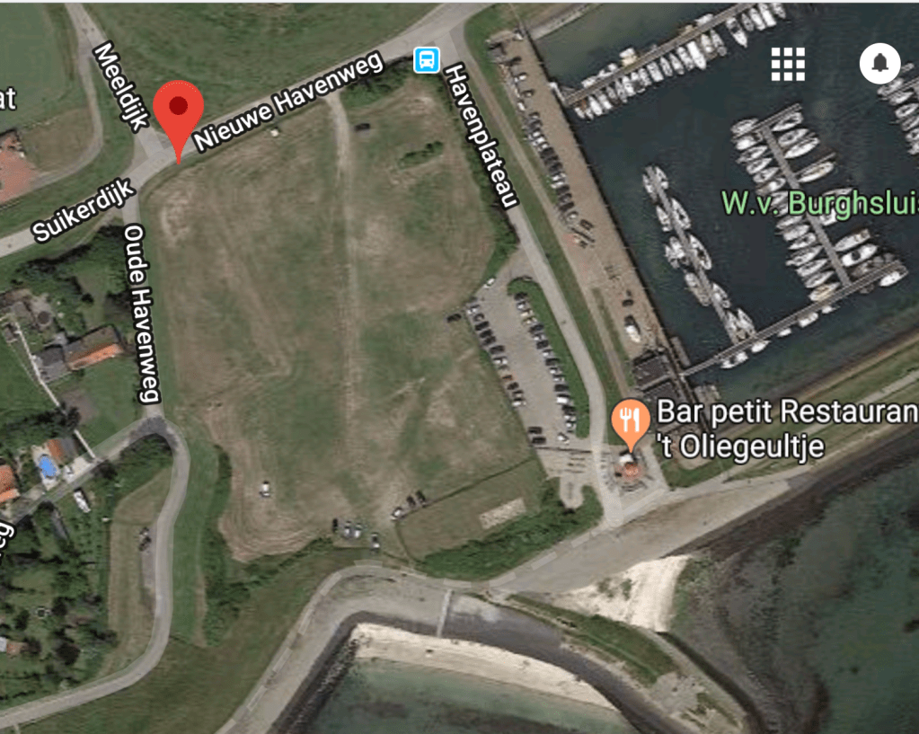 De lokatie van woonoord Burghsluis is nu een parkeerterrein.